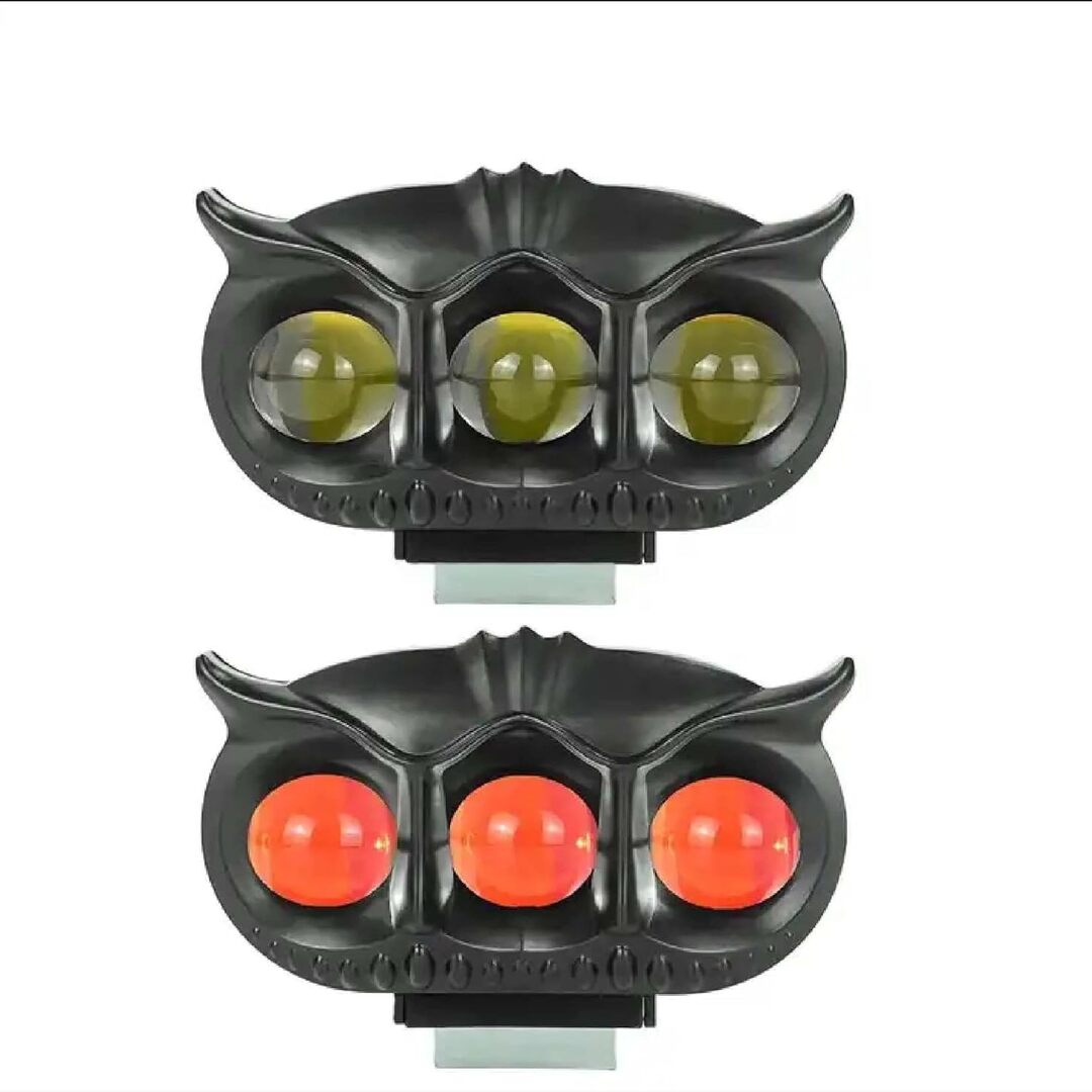 1 Pc ﻿HJG 3 SMD Owl Shape Spotlight Headlight 9D Lens Yellow-White Beam Fog Lights