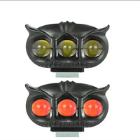 1 Pc ﻿HJG 3 SMD Owl Shape Spotlight Headlight 9D Lens Yellow-White Beam Fog Lights