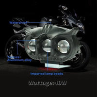 1 Pc ﻿Economy Series 3 SMD Owl Shape Spotlight Headlight 9D Lens Yellow-White Beam Fog Lights