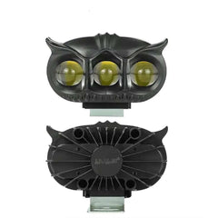 1 Pc ﻿Economy Series 3 SMD Owl Shape Spotlight Headlight 9D Lens Yellow-White Beam Fog Lights