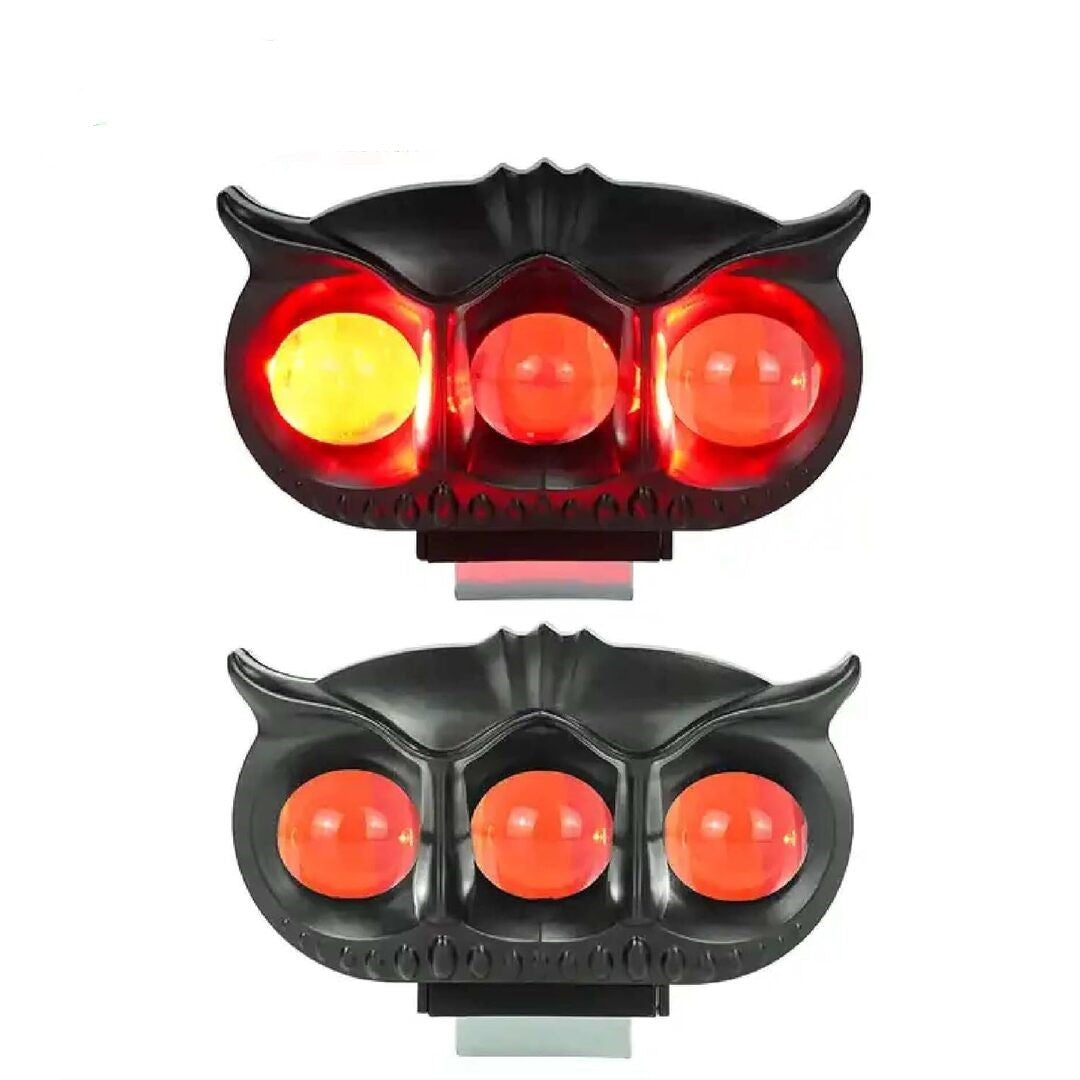 1 Pc ﻿HJG 3 SMD Owl Shape Spotlight Headlight 9D Lens Yellow-White Beam Fog Lights