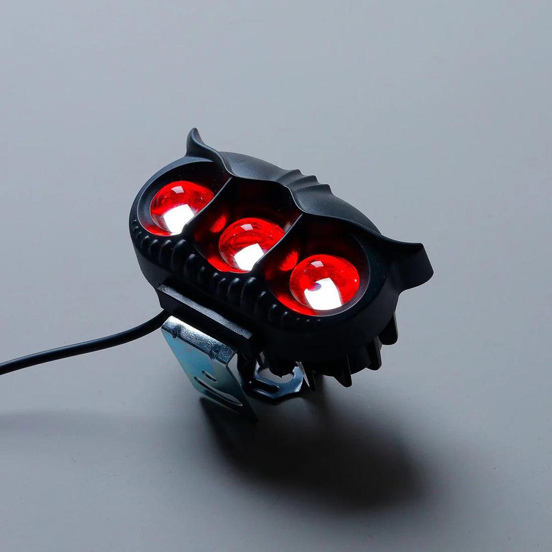 1 Pc ﻿HJG 3 SMD Owl Shape Spotlight Headlight 9D Lens Yellow-White Beam Fog Lights