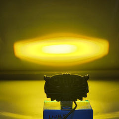 1 Pc ﻿HJG 3 SMD Owl Shape Spotlight Headlight 9D Lens Yellow-White Beam Fog Lights