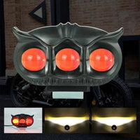 1 Pc ﻿HJG 3 SMD Owl Shape Spotlight Headlight 9D Lens Yellow-White Beam Fog Lights