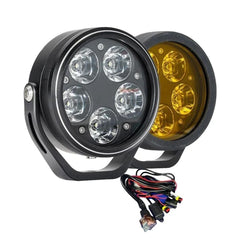 2 Pcs Set HJG 5 SMD Floodlight 100 Watt Cree SMD With Yellow Fog Covers And Wiring Bar Light
