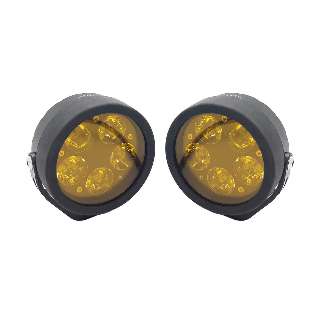 2 Pcs Set HJG 5 SMD Floodlight 100 Watt Cree SMD With Yellow Fog Covers And Wiring Bar Light