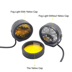 2 Pcs Set HJG 5 SMD Floodlight 100 Watt Cree SMD With Yellow Fog Covers And Wiring Bar Light
