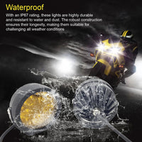 2 Pcs Set HJG 5 SMD Floodlight 100 Watt Cree SMD With Yellow Fog Covers