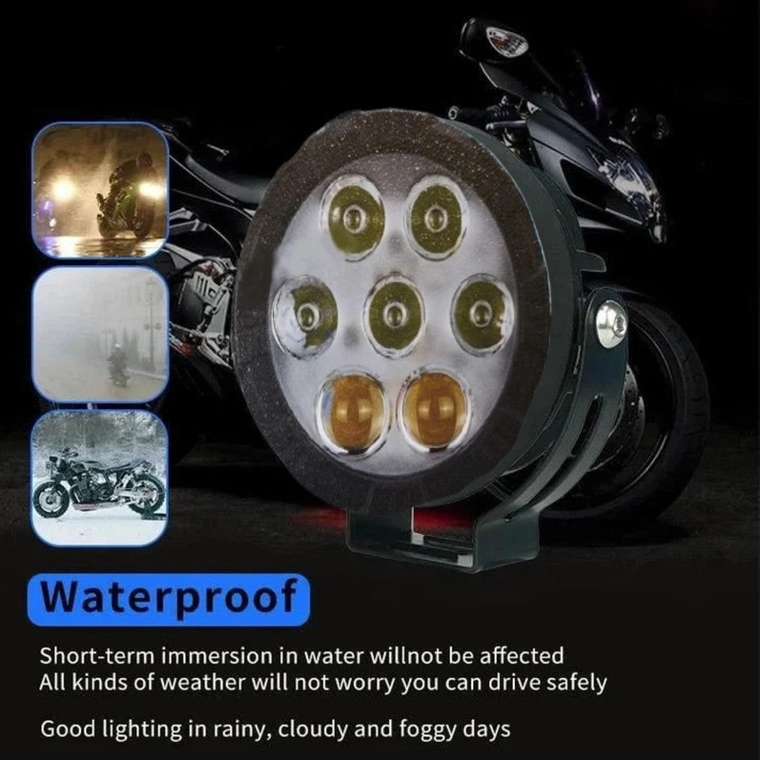2 Pcs Set HJG 5 SMD Floodlight 2 Len Projector 100 Watt Cree SMD With Yellow Fog Covers And Wiring Bar Light