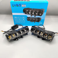 2 Pcs Set HJG 5 SMD Metal Body Devil Eye Function Focus Fog Spotlight For All Vehicle