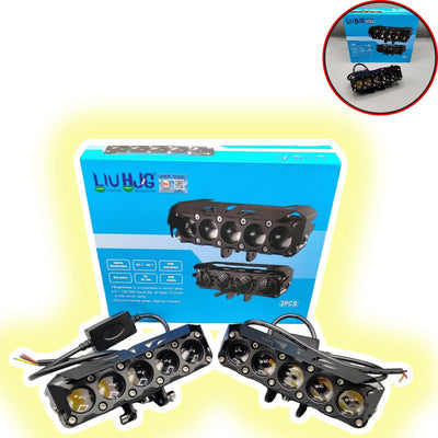 1 Pc HJG 5 SMD Metal Body Devil Eye Function Focus Fog Spotlight For All Vehicle