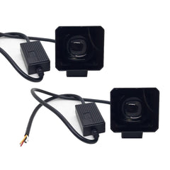 2 Pc Set HJG 80W Screwless LED Pod Light in Dual Color With Devil Eye Function