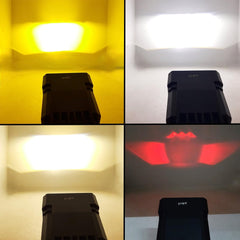 2 Pc Set HJG 80W Screwless LED Pod Light in Dual Color With Devil Eye Function