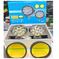 1 Pc HJG 9 SMD Floodlight 180 Watt Cree SMD With Yellow Fog Covers And Wiring Bar Light