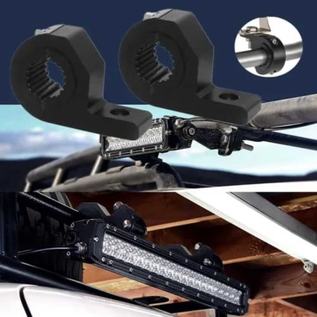 2 Pcs Set HJG Clamp Mount Bracket For Extralights For All Cars & Bikes