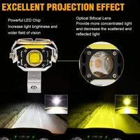 2 Pcs Set HJG Extreme Series Spot Light For Car Jeep With Yellow shutter or Wiring