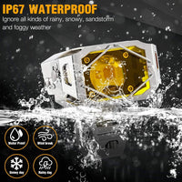 2 Pcs Set HJG Extreme Series Spot Light For Car Jeep With Yellow shutter or Wiring