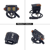 2 Pcs Set HJG Hazard Series Fog Light Double Lens 60W Orange Hazard DRL Fog light Ultra Wide Dual Colour Fog Light