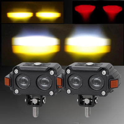 1 Pc HJG Hazard Series Fog Light Double Lens 60W Orange Hazard DRL Fog light Ultra Wide Dual Colour Fog Light