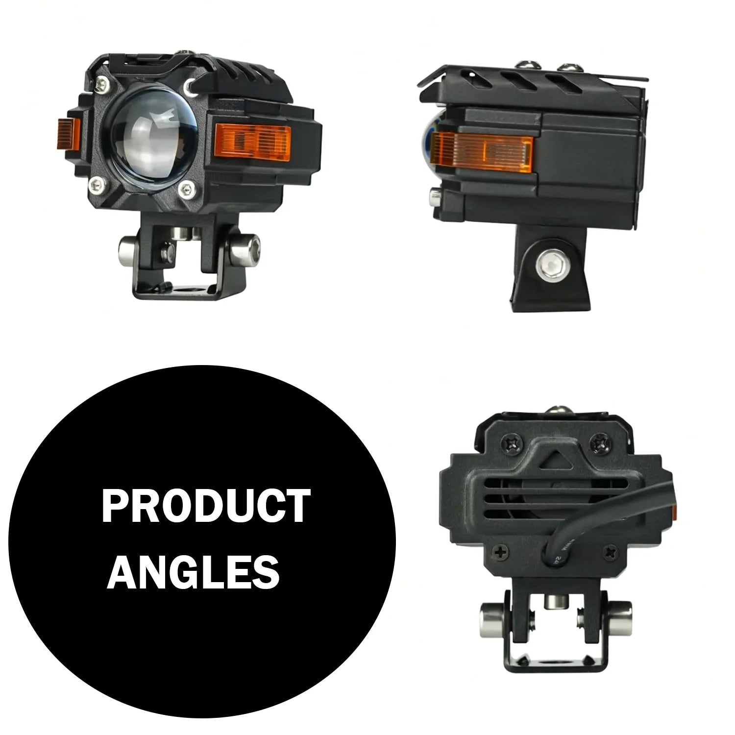 1 Pc HJG Hazard Series Fog Light Single Lens 80W Orange Hazard DRL Fog light Ultra Wide Dual Colour Fog Light