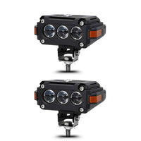 2 Pcs Set HJG Hazard Series Fog Light Triple Lens 80W Orange Hazard DRL Fog light Ultra Wide Dual Colour Fog Light
