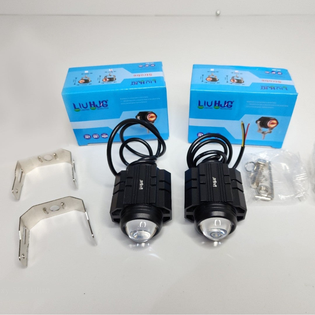 2 Pcs Set HJG L99 Fog Light With Dual Color For All Bikes-Cars