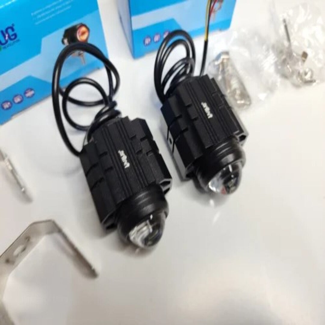 2 Pcs Set HJG L99 Fog Light With Dual Color For All Bikes-Cars