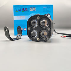 1 Pc HJG Original Cree SMD Quad Lens Projector Dual Colour Yellow/White With Bonnet Brackets For Jeep/Car