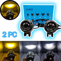 2 Pcs Set HJG Projector Sharoud Cut Lens Light With Dual Color High/Low Shutter