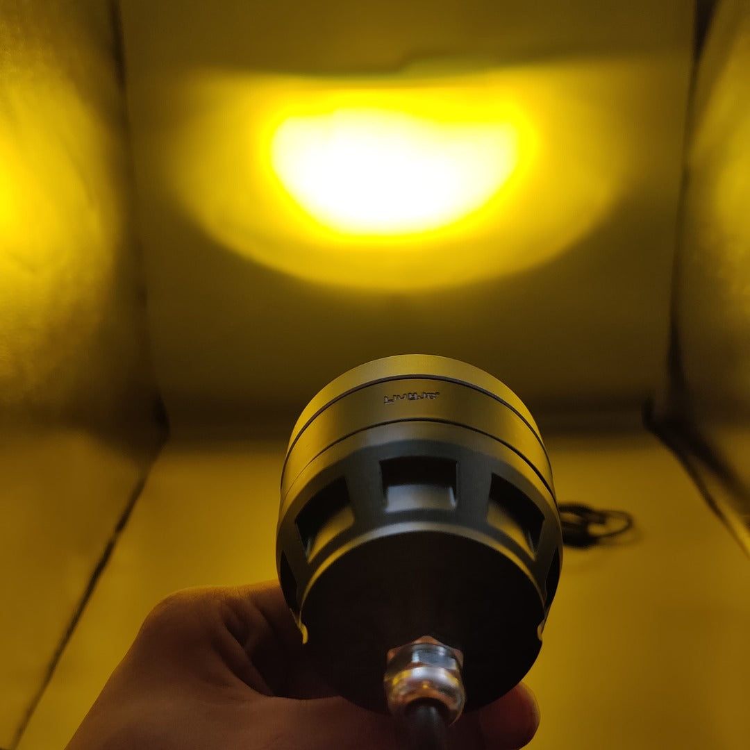 2 Pcs Set HJG Projector Sharoud Cut Lens Light With Dual Color High/Low Shutter