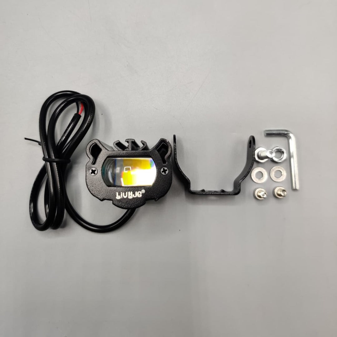 2 Pcs Set HJG Single Smd Evil Eye Style Fog Light With Dual Color And Devil Eye Function
