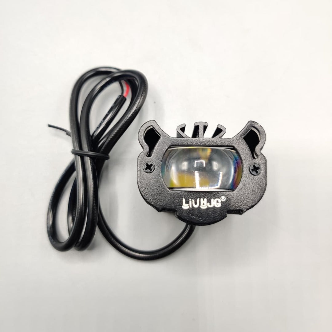 2 Pcs Set HJG Single Smd Evil Eye Style Fog Light With Dual Color And Devil Eye Function