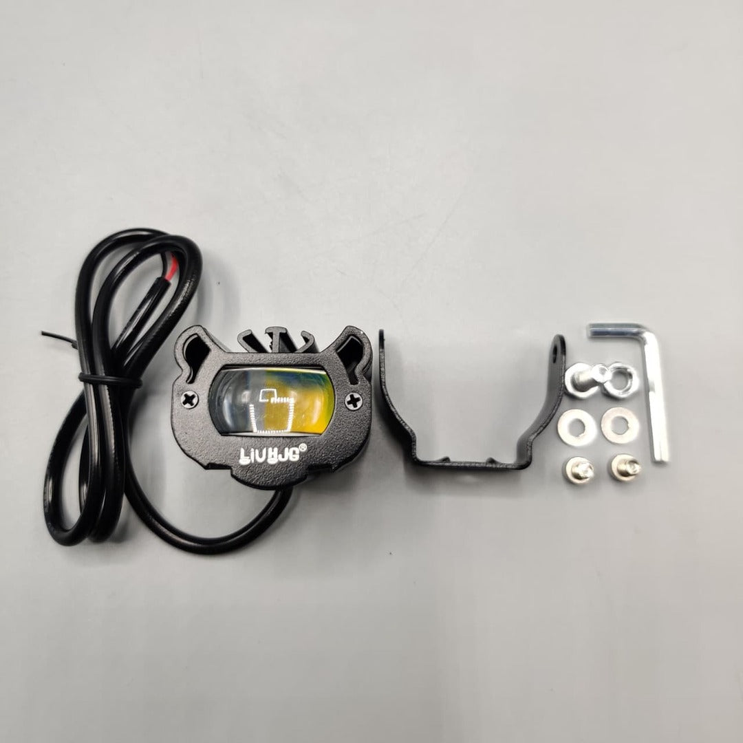 2 Pcs Set HJG Single Smd Evil Eye Style Fog Light With Dual Color And Devil Eye Function