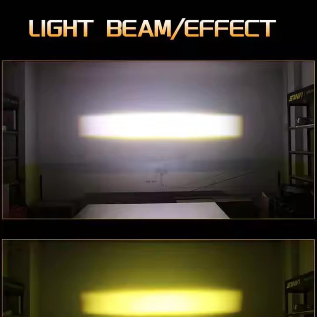 1 Pc HJG 3 Lens Super Slim High Power Devil Eye 120W Landscape Style Grill LED Fog Light for Car