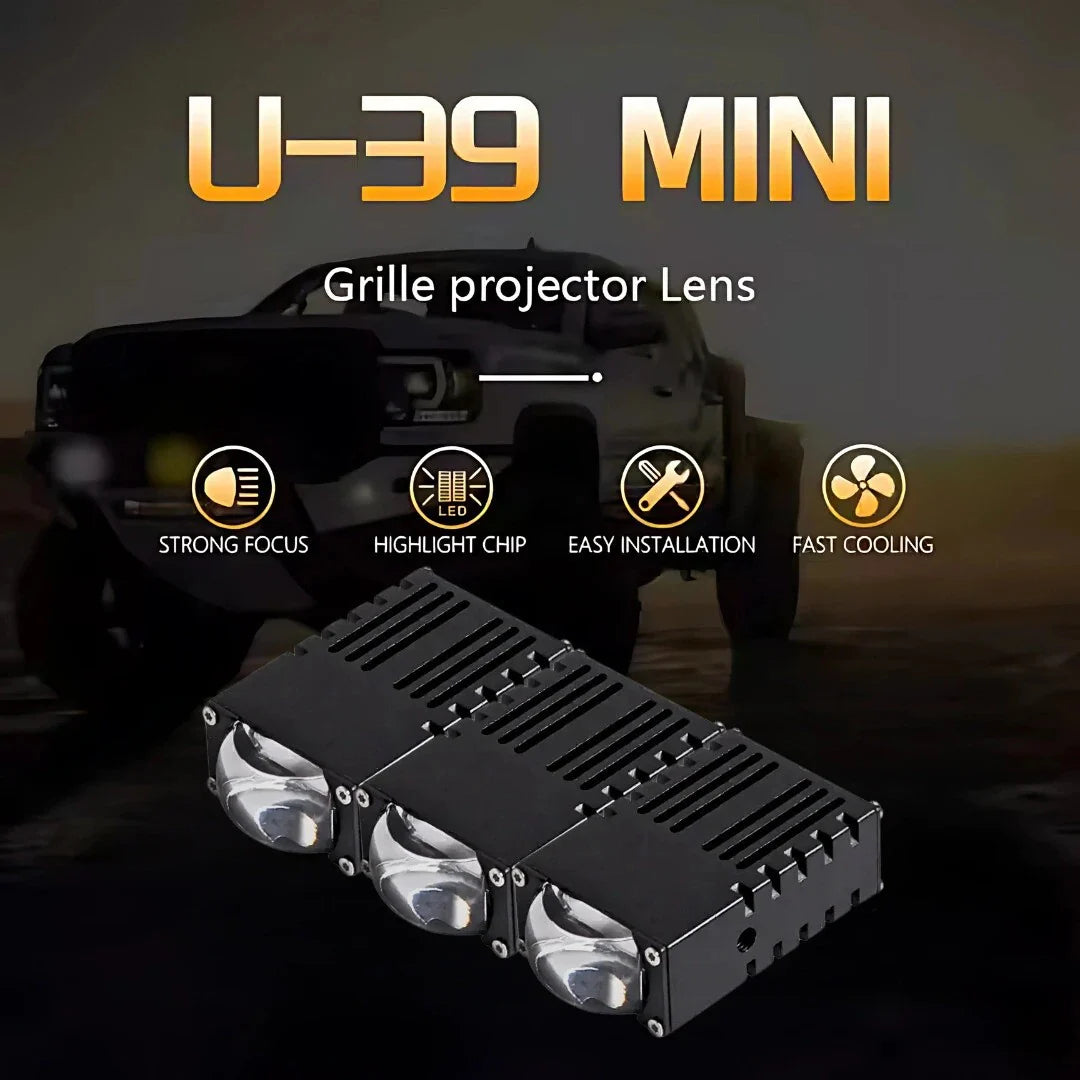 1 Pc HJG 3 Lens Super Slim High Power Devil Eye 120W Landscape Style Grill LED Fog Light for Car
