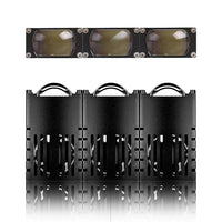 1 Pc HJG 3 Lens Super Slim High Power Devil Eye 120W Landscape Style Grill LED Fog Light for Car