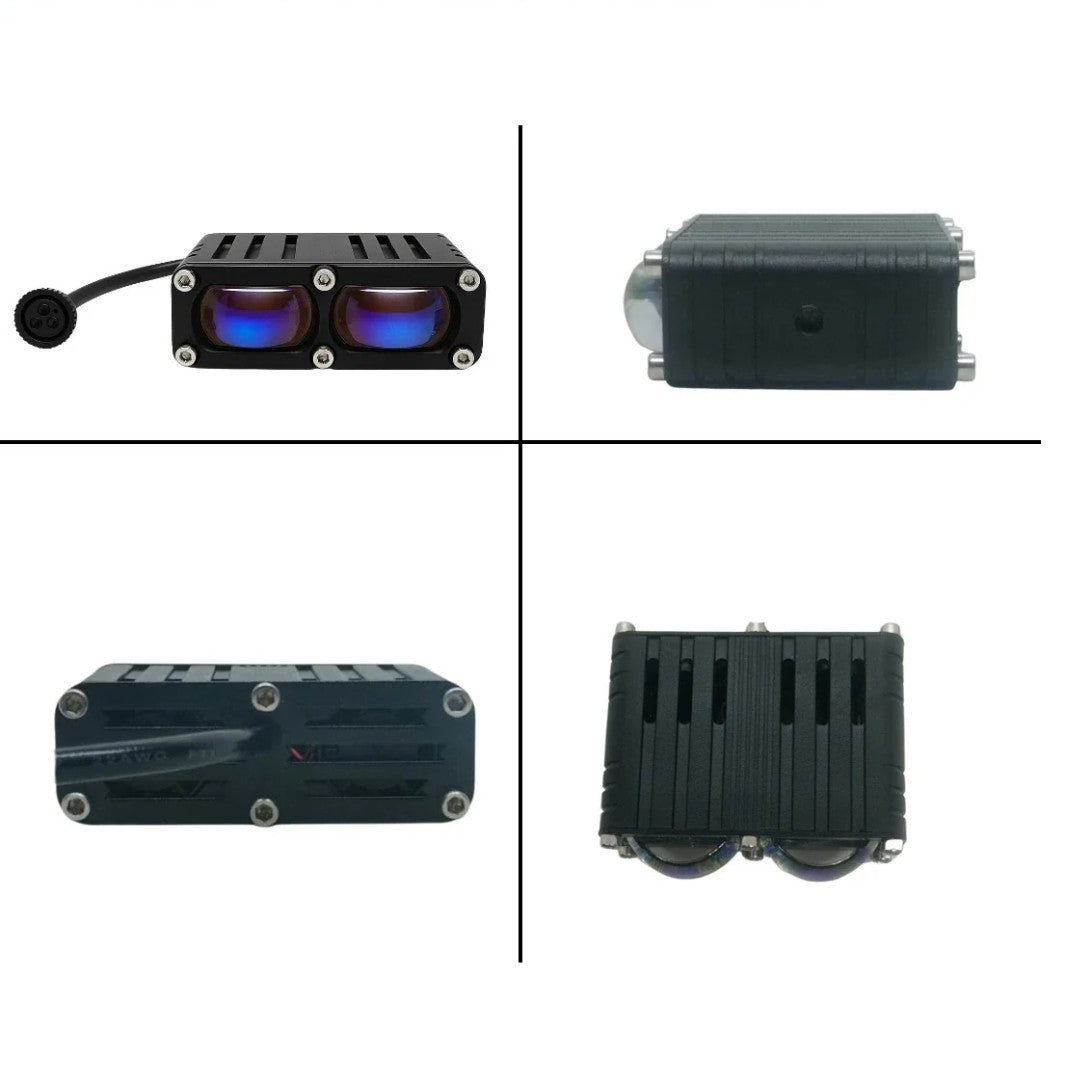 1 Pc HJG 2 Lens Super Slim High Power Devil Eye 80W Landscape Style Grill LED Fog Light for Car
