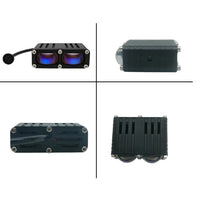 1 Pc HJG 2 Lens Super Slim High Power Devil Eye 80W Landscape Style Grill LED Fog Light for Car