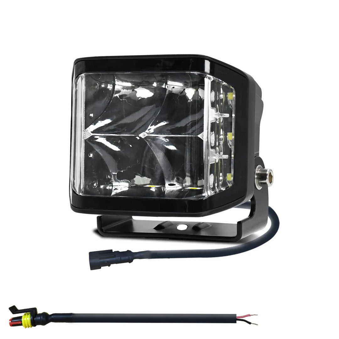 HJG W28 Extra Strong 100W Auxiliary LED Light 5INCH Lighting Work Light 3-sided Driving Lights 1 Pc