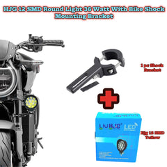 HJG 12 SMD Round Light 36 Watt With Bike Shock Mounting Bracket