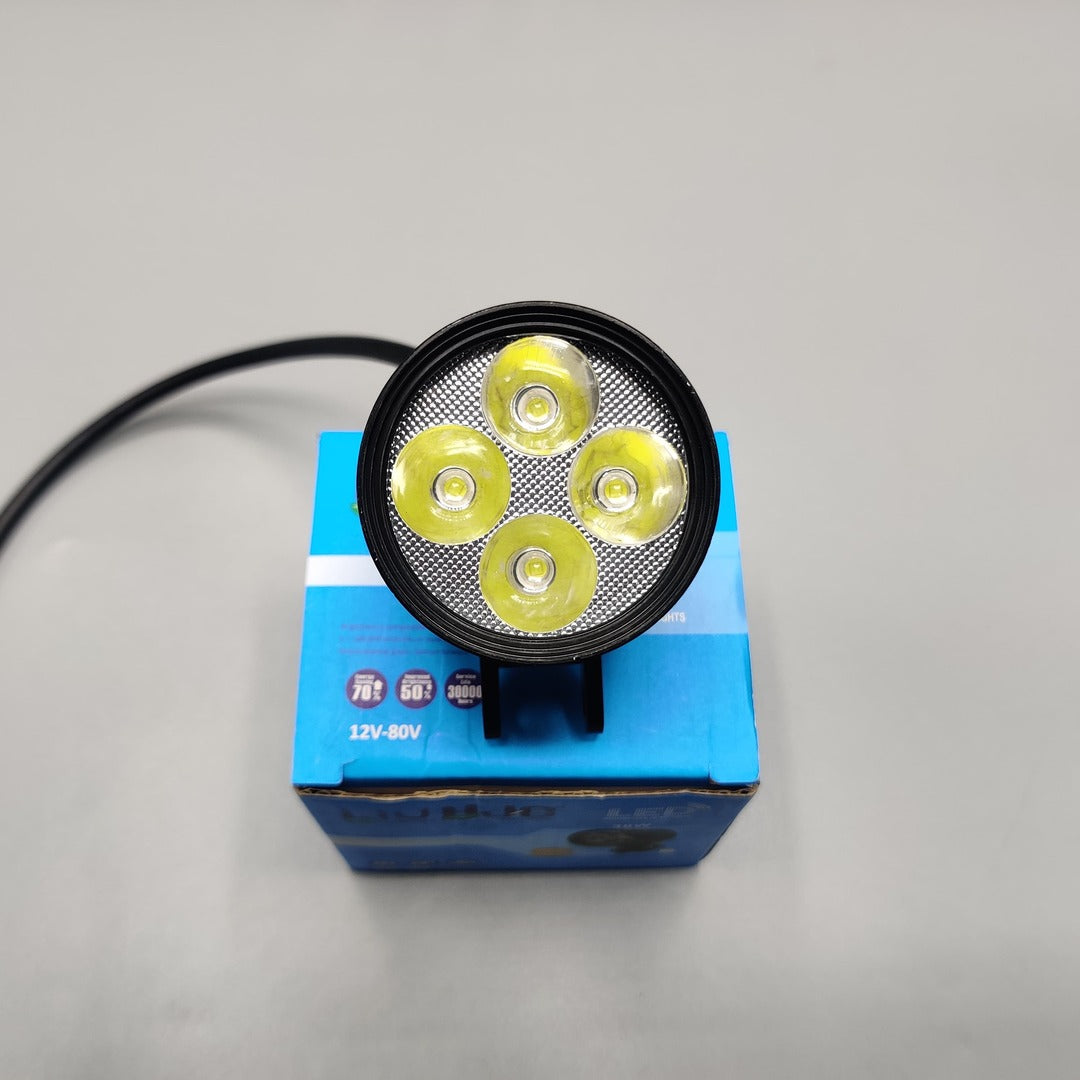 1 Pc HJG 4 Lens Flood Light Round Shape Metal Body With Yellow Cover Light