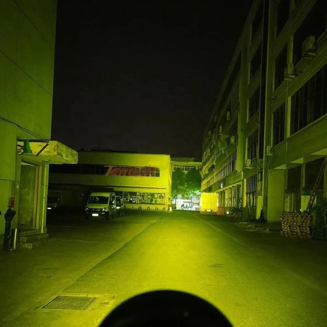 2 Pcs Set HJG 6 SMD Floodlight 120 Watt Cree SMD With Yellow Fog Covers And Wiring Bar Light