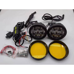 HJG 7 SMD Floodlight 140 Watt Cree SMD With Yellow Fog Covers And Wiring Bar Light 2 Pcs Set