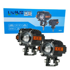2 Pc Set HJG Hazard Series Fog Light Single Lens 80W Orange Hazard DRL Fog light Ultra Wide Dual Colour Fog Light