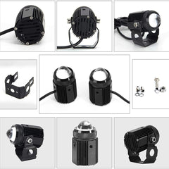 2 Pcs Set HJG Mini Projector Driving Fog Lights for all Bikes, Cars - Jeep