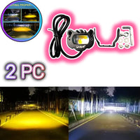 2 Pcs Set HJG Single Smd Evil Eye Style Fog Light With Dual Color And Devil Eye Function