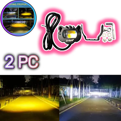 2 Pcs Set HJG Single Smd Evil Eye Style Fog Light With Dual Color And Devil Eye Function