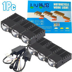 1 Pc HJG 3 Lens Super Slim High Power Devil Eye 120W Landscape Style Grill LED Fog Light for Car
