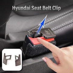 Hyundai Logo Metal Seat Belt Clip Metallic Grey 2 Pcs Set