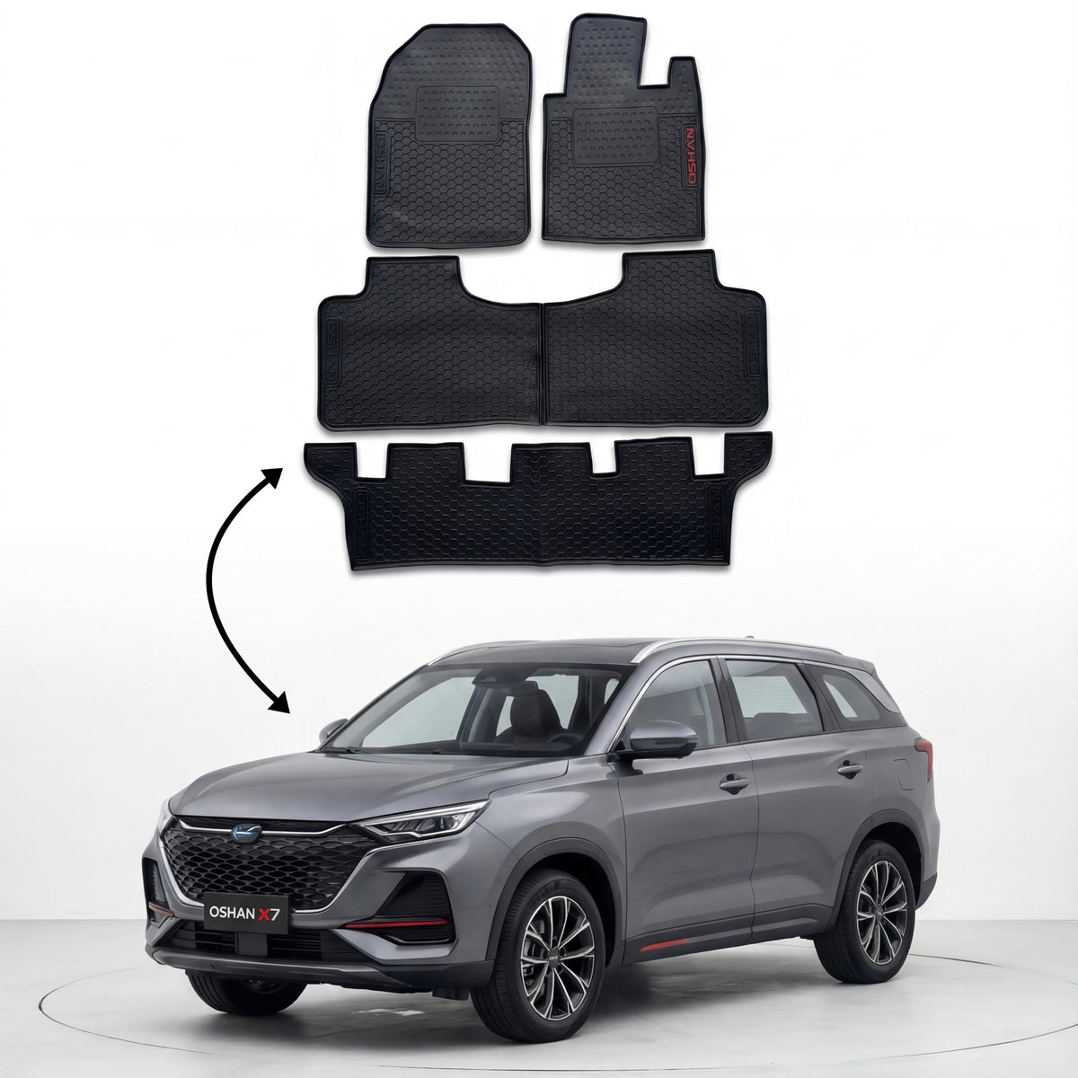 Oshan X7 Heavy Duty All-Weather TPE Car Floor Mats in Premium Quality
